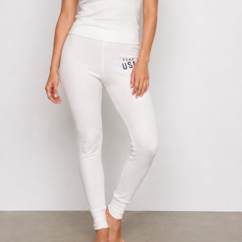 SKIMS Soft‎ Lounge Rib Leggings Team USA White 2X
